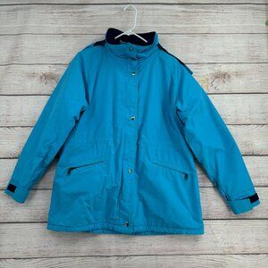 Vintage Woolrich Teton‎ Gore-Tex Fleece Lined Anorak Jacket Women's L Blue